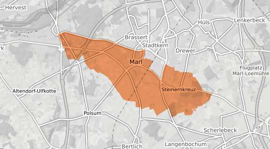 Mietspiegelkarte Marl Alt Marl